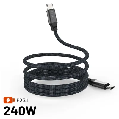 Productafbeelding van FIXED FIXDBM-CC2-GR, 2 meter, USB-C, USB-C, USB 2.0, 4,8 Gbit/s, zwart