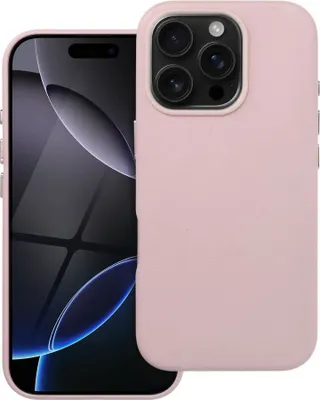 Imagen del producto de Funda de cuero para iPhone 16 Pro, compatible con MagSafe, color rosa