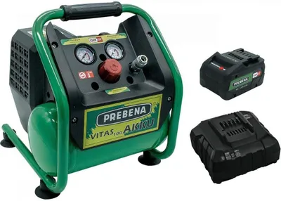 Productafbeelding van Accu compressor - 18 V - 5 liter - 8 bar - olievrij - borstelloze motor - inclusief accu en lader