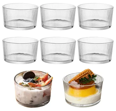 Image de Lot de 8 bols à dessert en verre, capacité de 200 ml
