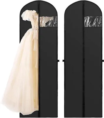 Produktbild von 2er-Set langen Kleiderständer 180 cm, faltsicherer Kleiderständer, atmungsaktiver Kleiderständer mit Griffen, stoffdichter Kleiderständer, Kleiderständer für Hochzeitskleider und Abendkleider (180 × 60 cm)