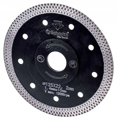 Zdjęcie produktu dla Uniwersalna diamentowa tarcza tnąca SCHMITH do granitu i kamienia naturalnego 125 mm
