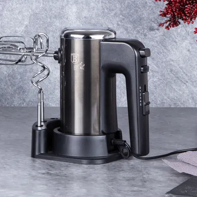 Zdjęcie produktu dla Blender Mikser stojący Mieszadło Berlinger Haus METALLIC BLACK Mikser ręczny 300 W HOMLA