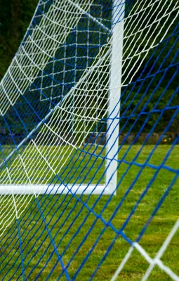 Produktbild von Fußballnetz für Clubs 7.32 x 2.44 x 0.8 x 2 m - 4mm - Extrem robust - Weiß / Blau