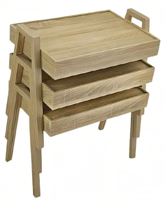 Zdjęcie produktu dla Stolik kawowy wykonany z drewna w kolorze brązowym, nowoczesny i elegancki