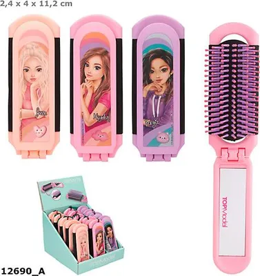 Zdjęcie produktu dla Szczotka Składana Z Lusterkiem Top Model 12690A Mix Wzorów