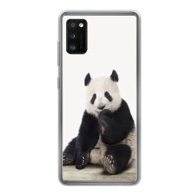 Produktbild von MuchoWow® Handyhülle Schutzhülle Hülle für Samsung Galaxy A41 Panda - Tiere - Jungen - Mädchen - Pandabär Silikon Softcase Handy Hülle - Mobiltelefon