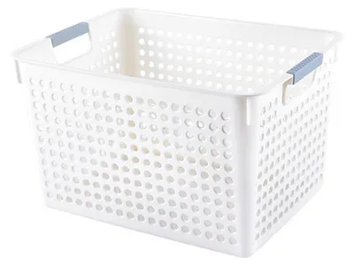 Zdjęcie produktu dla Plastikowy kosz do przechowywania, prostokątny, wielofunkcyjny, przenośny, pusty, pojemnik na biurko z uchwytem na przybory piśmienne, zabawki
