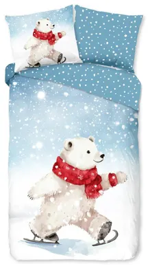 Productafbeelding van Good Morning Kinderdekbedovertrek "Oleg" - Blauw - (140x220 cm) - 100% Katoen