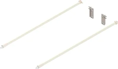 Zdjęcie produktu dla Blum Metabox zestaw akcesoriów do relingu wysuwanego z przodu, długość 450 mm stal kremowa biała