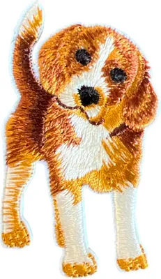 Produktbild von Beagle-Hund-Emblem-Aufnäher zum Aufbügeln