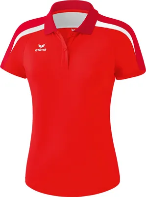Produktbild von Erima Liga 2.0 Poloshirt Damen - Rot / Dunkelrot / Weiß  | Größe: 38