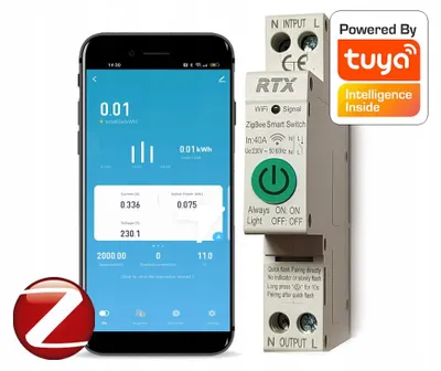 Zdjęcie produktu dla Przekaźnik licznik prądu RTX TUYA 50A DIN ZigBee