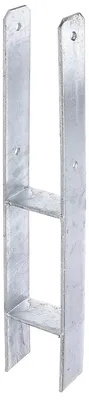 Immagine prodotto di Supporto per palo a H - Acciaio zincato a caldo - 600 mm - Da annegare nel calcestruzzo - 91 mm di larghezza