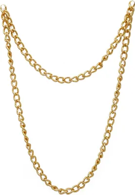 Produktbild von Lange Goldene Glieder-Halskette (120cm)