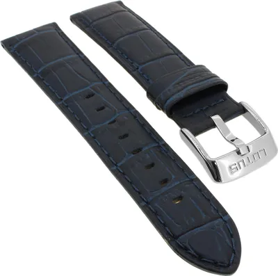 Produktbild von Lotus Watches > Uhrenarmband 22mm blau Leder mit Krokoprägung > 15798