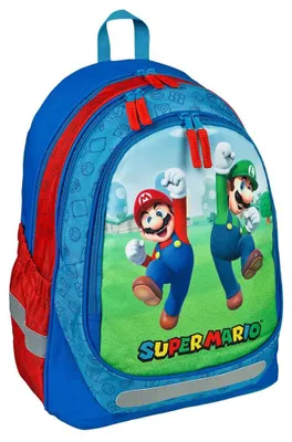 Produktbild von Nintendo Super Mario Schulrucksack – Großer Rucksack 44x34x15 cm mit Mario & Luigi Motiv