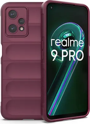 Produktbild von OPPO Realme 9 Pro Hülle, Weich TPU Silikon Stossfest Anti-rutsch Schutzhülle für OPPO Realme 9 Pro bordeaux