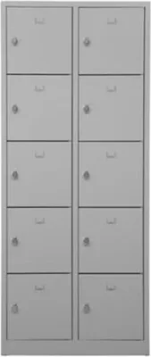 Produktbild von Schließfachschrank Falcon | Medium | HxBxT 190x80x45 cm | Vorhängeschloss | Grau