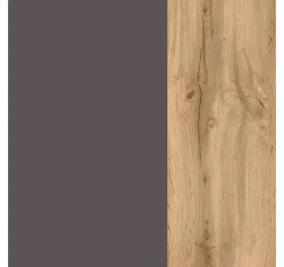 Produktbild von Held Möbel Hochschrank Nizza 40 x 180 x 35 cm Frontfarbe grau matt Korpus wotan eiche 057.1.3182