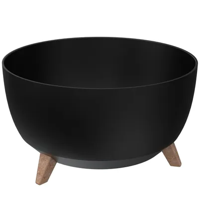 Obrázek produktu pro Květináč kulatá mísa na nožičkách 47 cm Černá