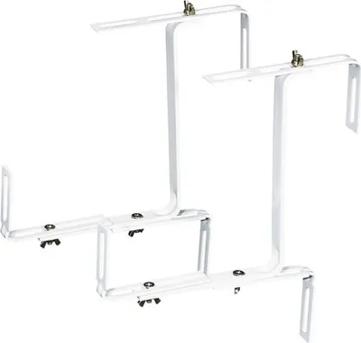 Produktbild von Blumenkastenhalter geli Typ C 3-fach verstellbar für Geländer weiß