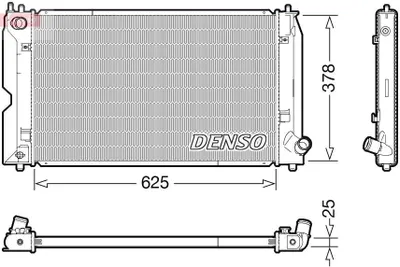 Produktbild von DENSO DRM50119 Kühler Wasserkühler Motorkühler für TOYOTA COROLLA (ZZE12, NDE12, ZDE12) COROLLA Kombi (E12J, E12T) COROLLA Stufenheck (E12J, E12T)