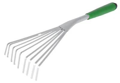Image de Petit râteau avec manche plastique 41,5cm râteau éventail râteau manuel râteau outil de jardinage