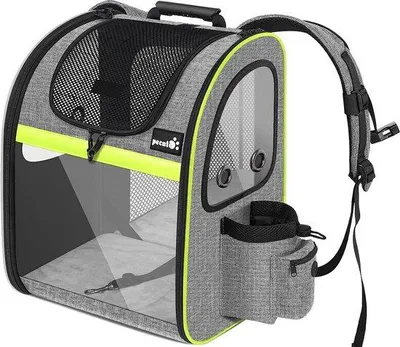 Produktbild von Famanu Haustier-Rucksack mit Netzfenster - Grau, L