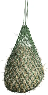 Productafbeelding van Hooinet voor paarden - fijnmazig - groen - slow feeder hooinet voor langzaam eten