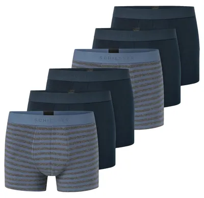 Produktbild von Schiesser 6er Pack 95/5 Baumwolle Retro Short / Pant Sportlicher Logo-Webgummibund, Bequeme Beinausschnitte und ohne störende Nähte, Elastische Single-Jersey-Qualität blau 5
