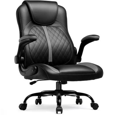 Produktbild von GTPLAYER Gaming Stuhl mit hochklappbarer Armlehne, Gamer Stuhl mit Schaukelfunktion, Ergonomischer Computer Gaming Stuhl mit hochdichtem Schwamm grau