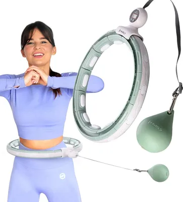 Produktbild von Grüner magnetisch beschwerter Hula Hoop mit Zähler