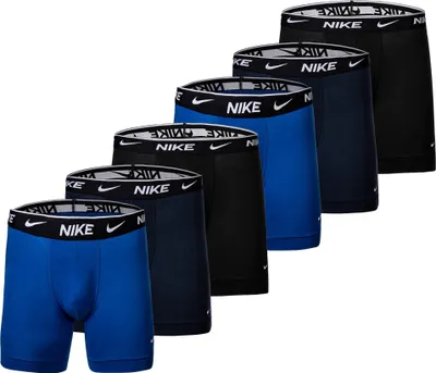 Produktbild von NIKE Herren Boxer Shorts, 6er Pack - Boxers, Baumwolle Stretch, einfarbig Blau/Schwarz XL