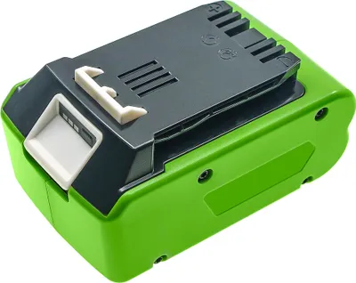 Productafbeelding van PowerSmart 4000mAh accu voor GreenWorks G24X2UC2, 24V. Oplader met 2 aansluitingen, 2 Ampère, geschikt voor modellen 29842, 29852, 29322, 24V