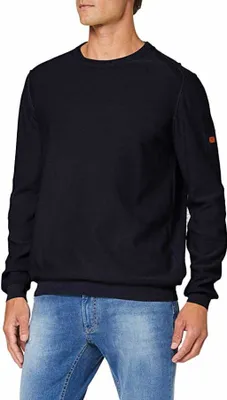 Produktbild von 25830 Camel Active, ,  Herren Crew Neck Rundhals Pullover Pulli, Feinstrick, marineblau, M