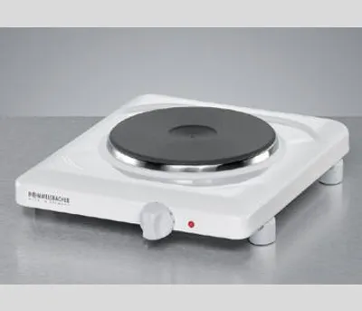 Produktbild von Einzelkochplatte THL 1597, langlebige Gussheizplatte, emailliertes Gehäuse, stufenlose Temperaturregelung, Überhitzungsschutz,1 Heizplatte: 180 mm Ø, 1500 Watt