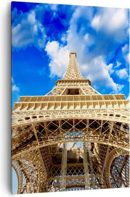 Produktbild von Bild auf Leinwand - Leinwandbild - Einteilig - Architektur paris stadt eiffel - 70x100cm - Wand Bild - Wandbilder - Leinwanddruck - Wanddekoration - Leinwand bilder - Wandbild - PA70x100-2479
