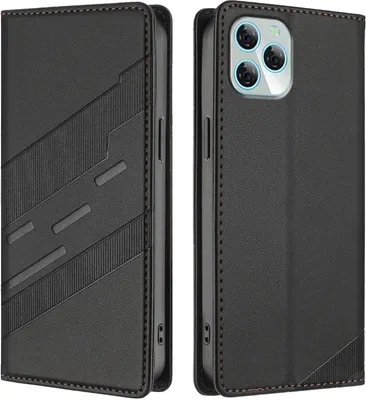 Immagine prodotto di Custodia per Blackview A95, custodia a portafoglio in Finto cuoio con slot per schede e funzione stand Schwarz