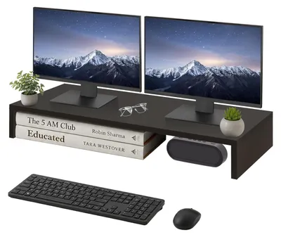 Produktbild von Holz-Monitorständer, ergonomische Monitorerhöhung für den Schreibtisch, belastbar bis 20 kg