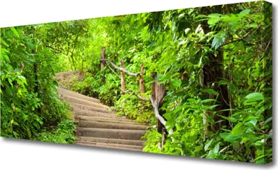 Produktbild von Tulup Leinwand-Bilder 125x50 Wandbild Canvas Kunstdruck Treppen Natur