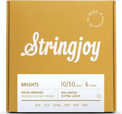 Produktbild von Stringjoy BB1050 Akustikgitarrensaiten BRIGHTS 80/20 Bronze 10-50
