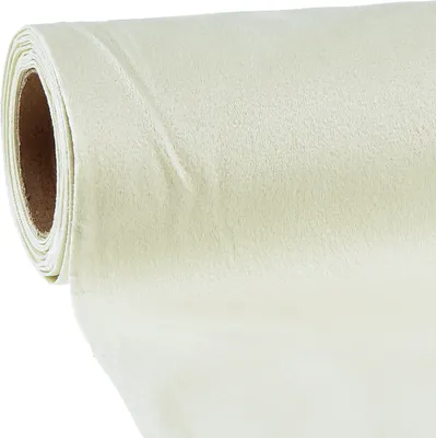 Produktbild von Tischläufer Samt Creme Hochzeit Dekostoff 28x270cm