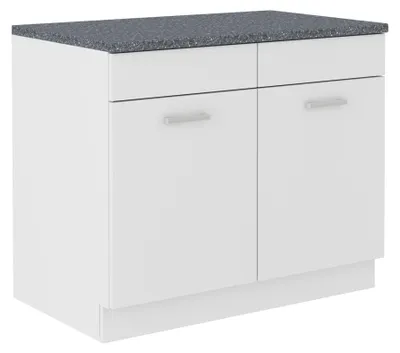Produktbild von Spülenschrank Buffet Küche Mario 100 Küchenzeile Einbauküche Weiss