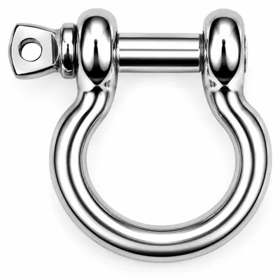 Imagen del producto de Mosquetón curvo para cadena, de 8 mm, fabricado en acero inoxidable