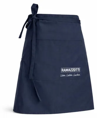 Produktbild von Ramazzotti Kellnerschürze Blau - Gastronomie Barschürze aus Baumwolle - mit Fronttasche - Gastro Qualität