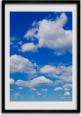 Produktbild von Bild - Bilderrahmen - Foto - 70 cm x 100 cm - MDF - Rahmen - Wandkunst - Wolken im Himmel