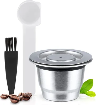 Produktbild von Nachfüllbare Kapseln, kompatibel mit Nespresso-Kapseln, wiederverwendbar in Edelstahl-Kaffeekapseln, kompatibel für Maschinen