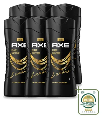 Zdjęcie produktu dla 6 opakowań żelu pod prysznic Axe Flaxe - 250 ml - zestaw ekonomiczny - 6 sztuk