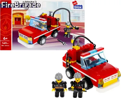 Produktbild von Feuerwehrblöcke Feuerwehrauto 140 Stück Alleblox AB1010
